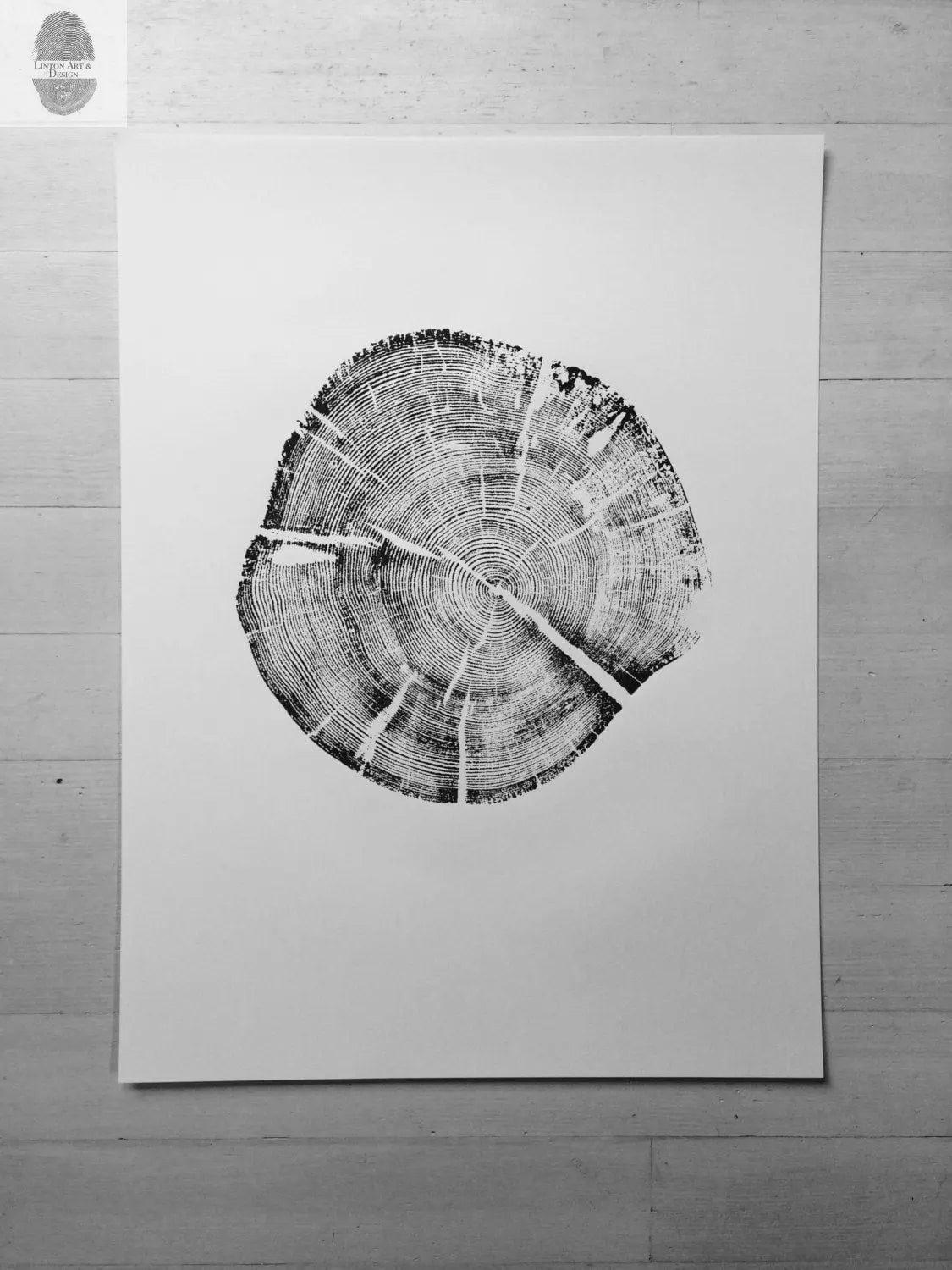 Grand Tetons, Alaska Art, Wyoming Art, Idaho Art, Tree Ring Art, Woodcut print, Biology Gifts, tree ring prints - 18x24 each print