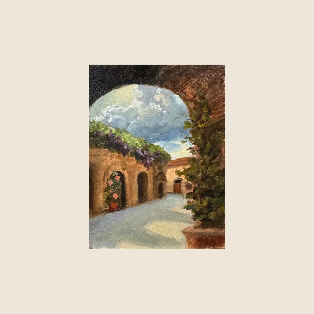 Italian Courtyard - Original Painting - Flourish Art Show
