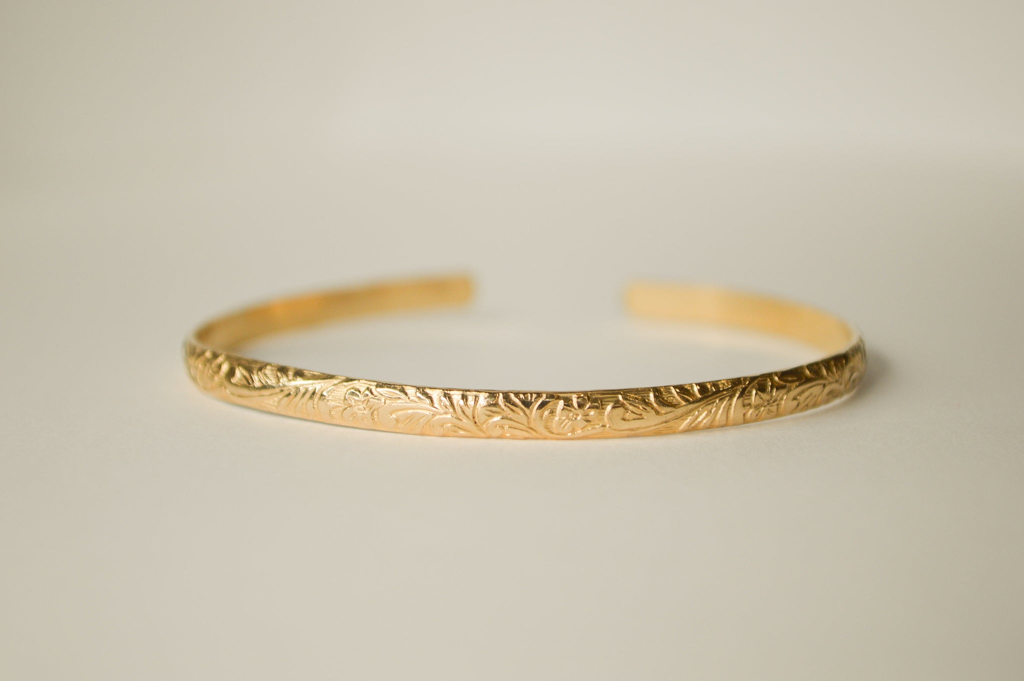 Gold Floral Cuff Bracelet - Syd Squared