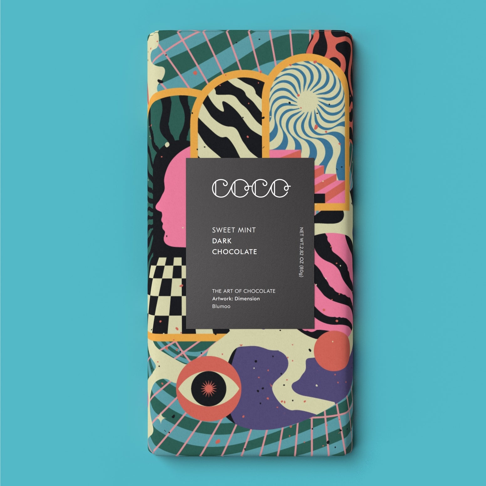With a distinctively fresh and herbal mint flavour on the front line, our dark chocolate 61% cacao content made with fine flavour cocoa beans from Colombia stands out with the perfect harmony between herbal flavours, and slight acid tones, delivering a good balance between sweetness and bitter well-defined cocoa flavours. This elegant bar brings a sense of play, originality, and freshness to every bite.