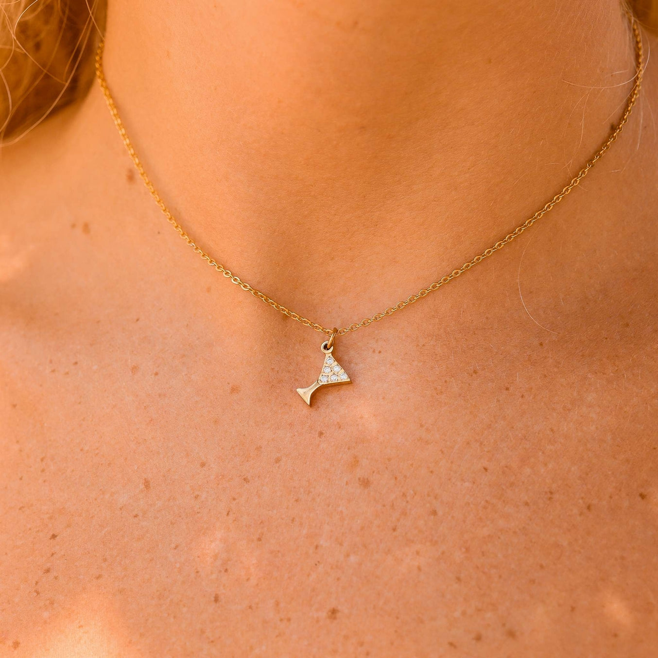Our sparkling cubic zirconia Martini Charm is the perfect charm to accent any outfit.