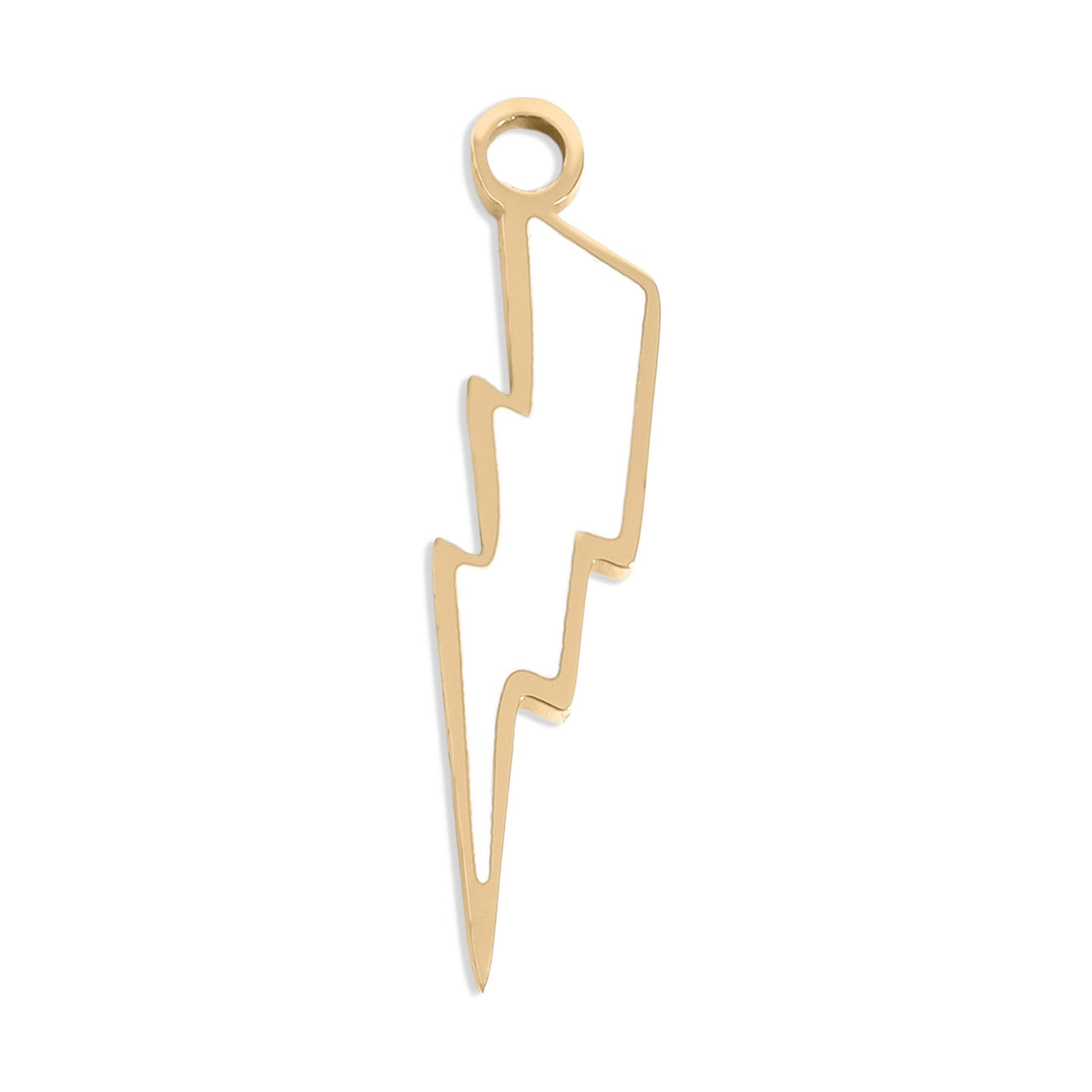 Epoxy Lightning Bolt Charm - White