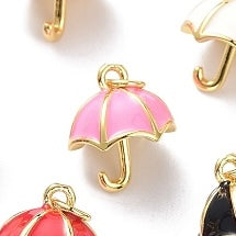 Gold Umbrella Charm - 6 Colors