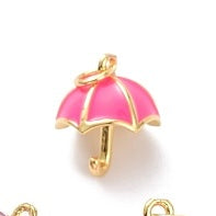Gold Umbrella Charm - 6 Colors
