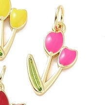 Gold Tulip Charms - 4 Colors