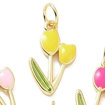 Gold Tulip Charms - 4 Colors