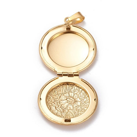 Gold Floral Pattern Locket