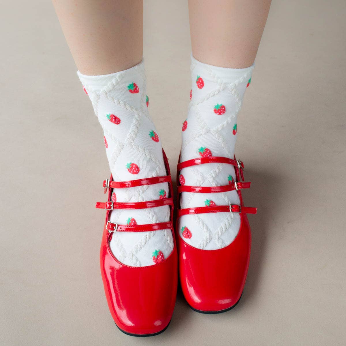 Strawberry Diamond Shape Socks