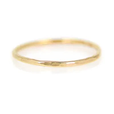 Gold Hammered Stacking Ring