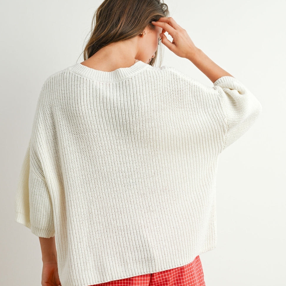 Ivory Oversized Lobster Sweater