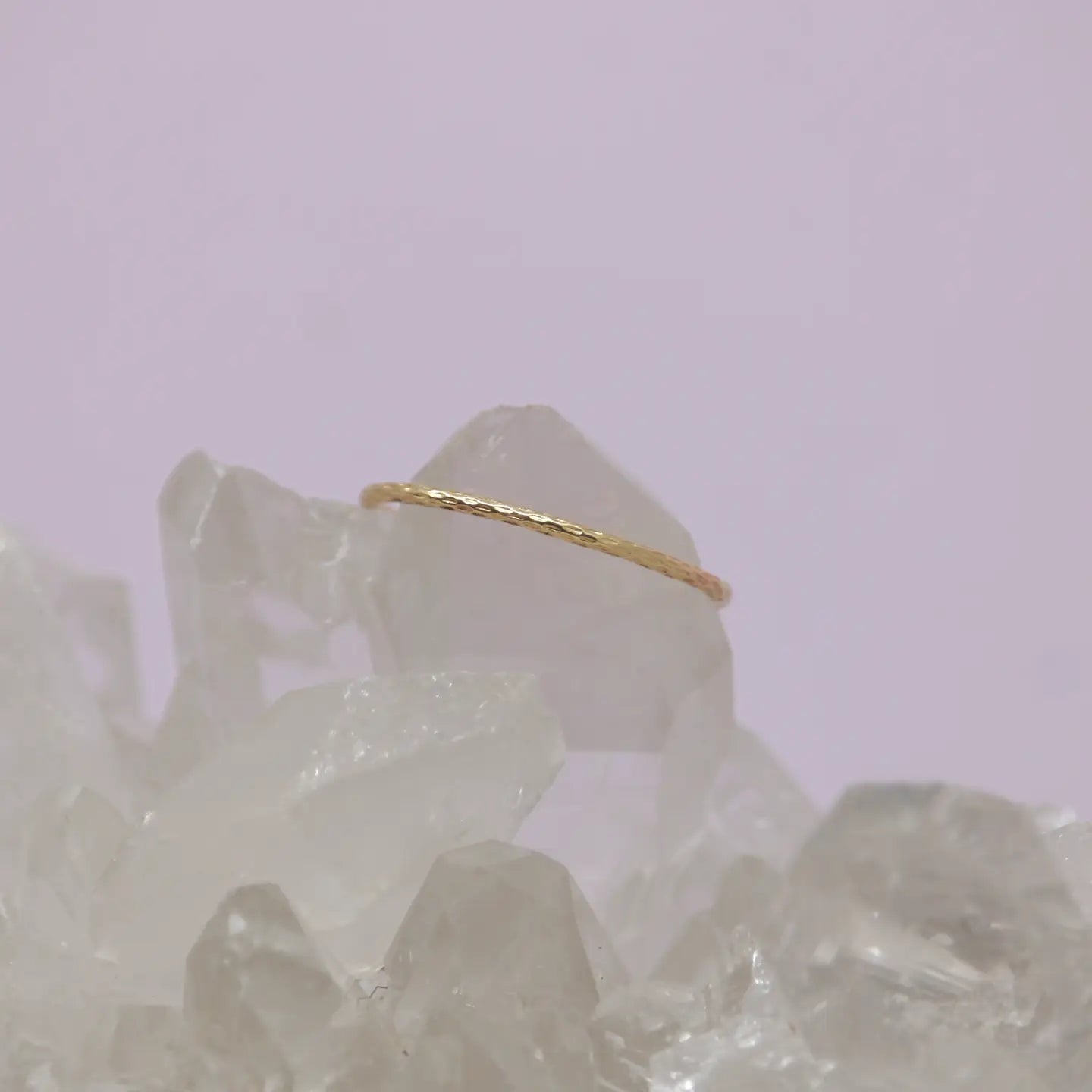 Snakeskin Textured Ring in Goldfill