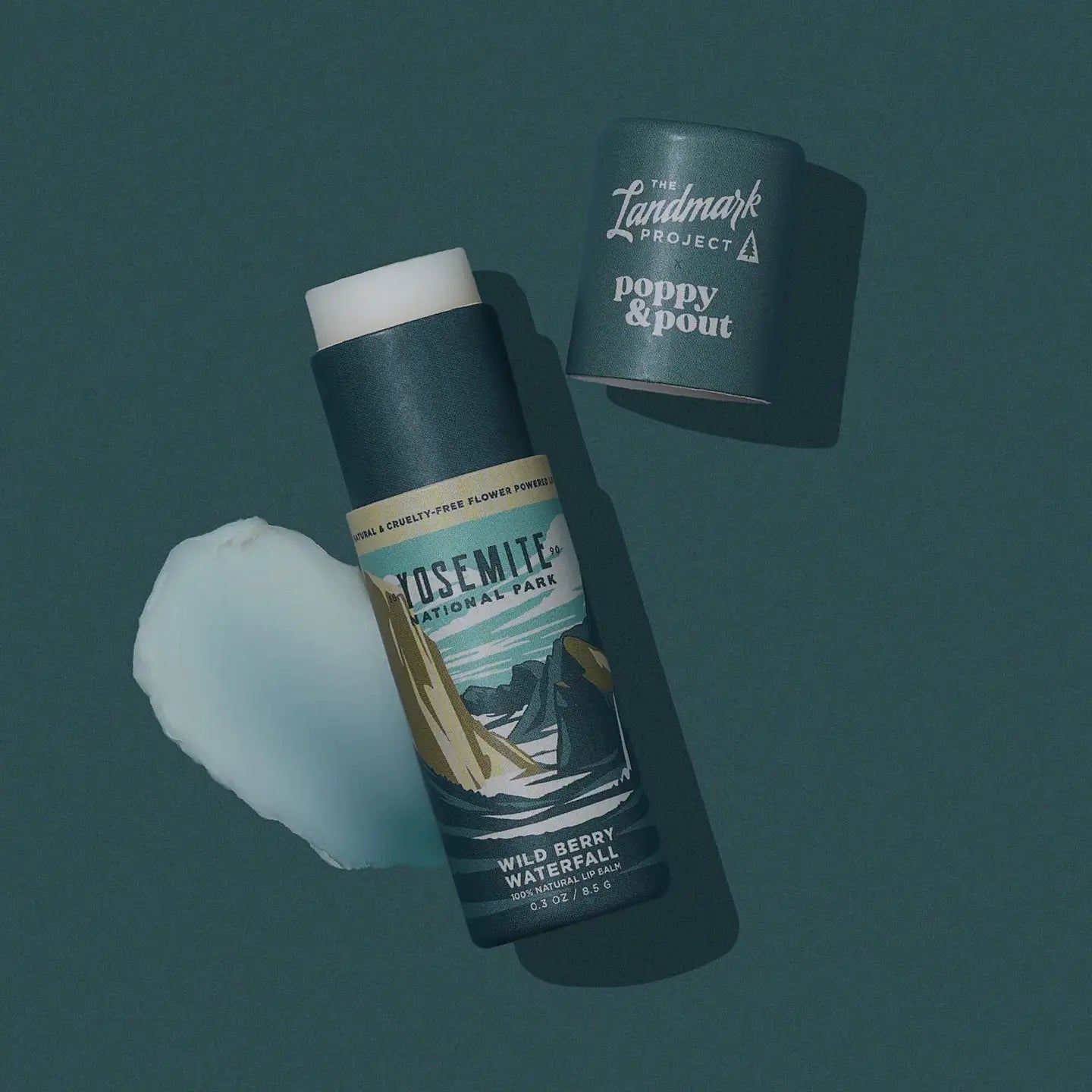 Yosemite Wild Berry Waterfall: This wild berry lip balm captures the essence of Yosemite's lush landscapes and iconic waterfalls. Every Poppy & Pout lip balm is made with 100% natural ingredients and hand-poured into eco-friendly cardboard tubes!