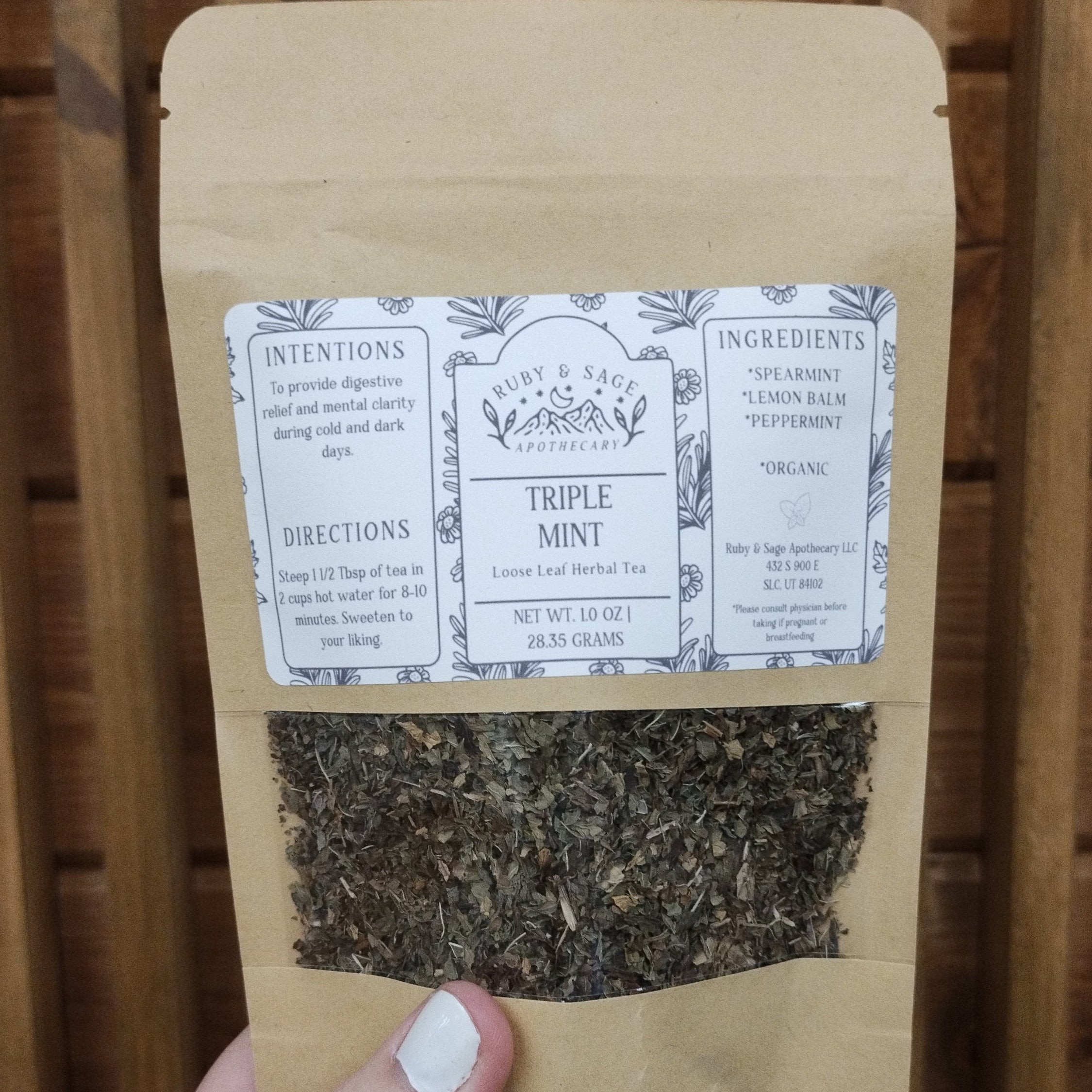 Triple Mint Loose Leaf Herbal Tea Bag