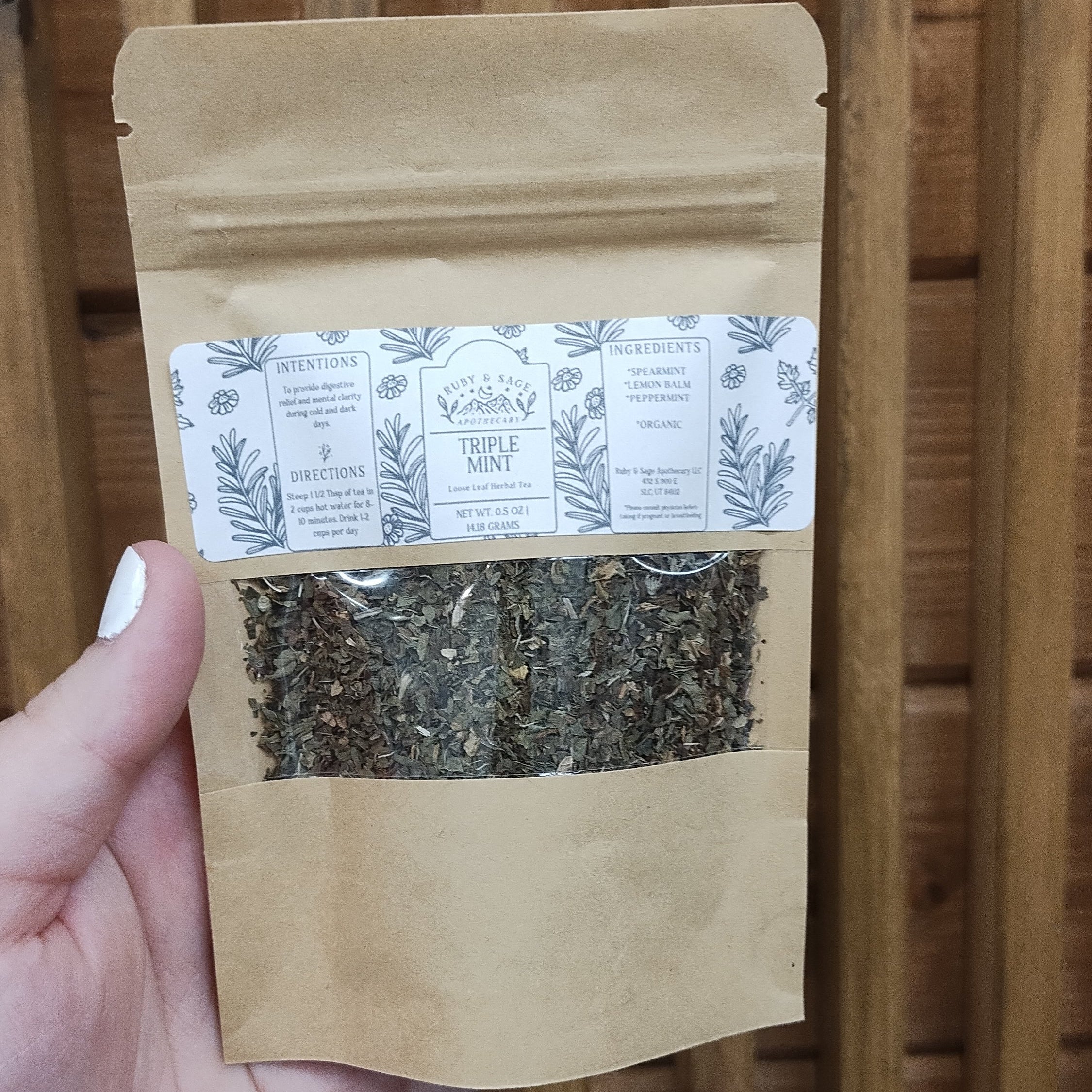 Triple Mint Loose Leaf Herbal Tea Bag