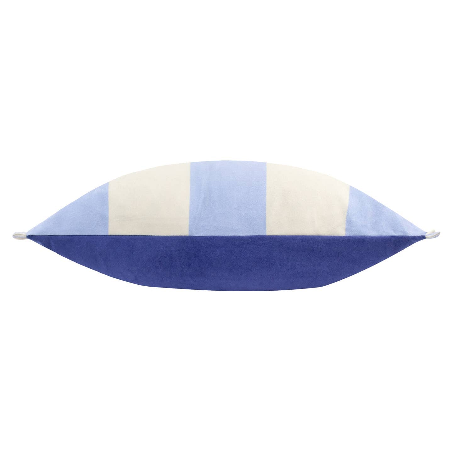 Araya Blue Striped Velvet Pillow