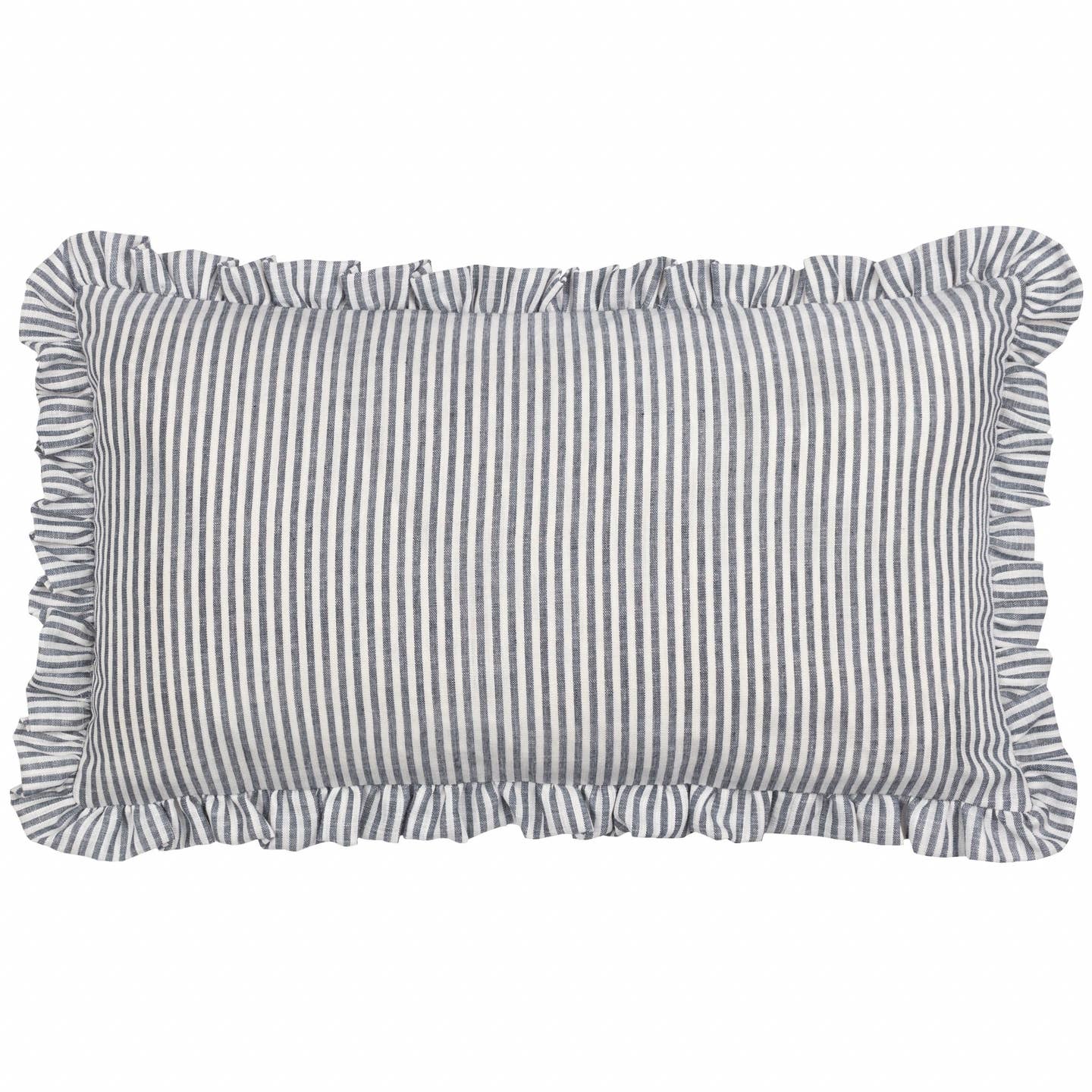 Les Fruites Striped Embroidered Ruffle Pillow