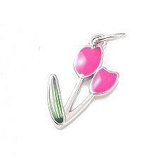 Silver Tulip Charms - 4 Colors