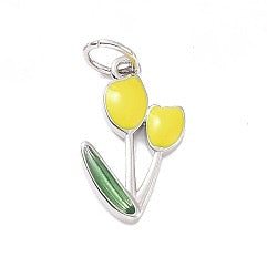 Silver Tulip Charms - 4 Colors