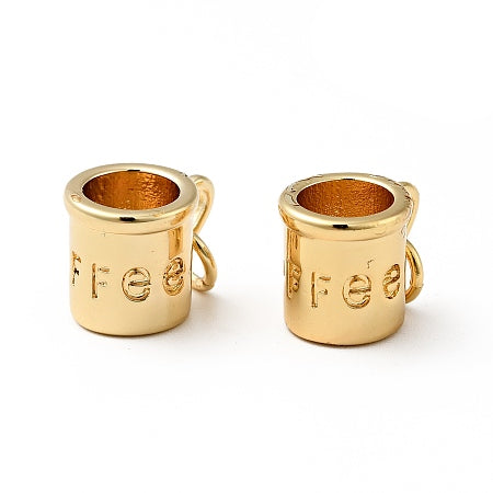 Celebrate your love for coffee with this elegant gold-plated mug charm. Perfectly crafted with the word “coffee” spelled out, it adds a warm and personal touch to your charm bracelet or necklace. This delicate charm is a thoughtful gift for coffee enthusiasts and a stylish way to keep your favorite beverage close throughout the day.
Details:
Brass Pendants, Long-Lasting Real 18K Gold Plated, Lead Free & Cadmium Free
Size: 9x12x8.5mm, hole:3.4mm
Color: Real 18K Gold Plated
Material: Brass