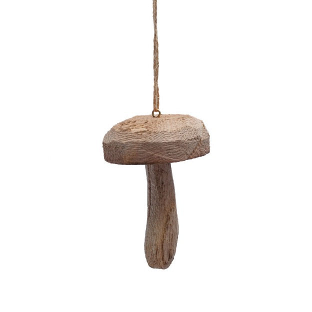 Paulownia Natural Wood Mushroom Ornament - 3 Size Options