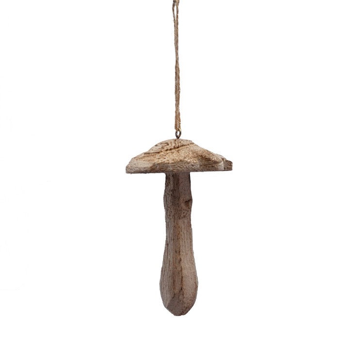 Paulownia Natural Wood Mushroom Ornament - 3 Size Options