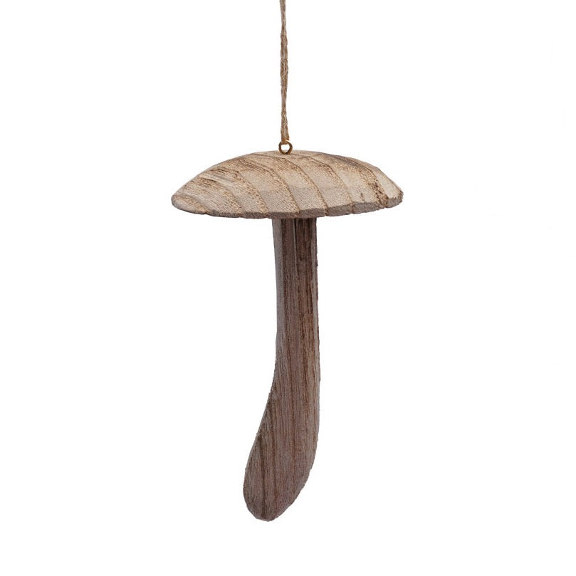 Paulownia Natural Wood Mushroom Ornament - 3 Size Options