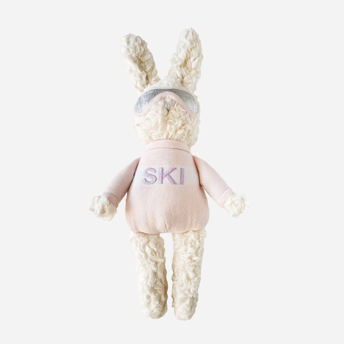 Riley Bunny doesn't need a bunny hill. You can find her shredding the slopes on the Frosty Mountain and taking the trails less traversed. She always loves meeting up with friends by the fire after a long day of skiing. Gift her with our Baby Pink Ski Goggles Beanie and Sweater, or matching Ski Goggles Bunny Beanie.
Details:
14" tall
100% Organic Cotton, exclusive of trim
Recycled Polyester Fill
Designed in Salt Lake City
Care Instructions:
Hand wash cold. Do not bleach. Do not wring. Dry flat in shade.
