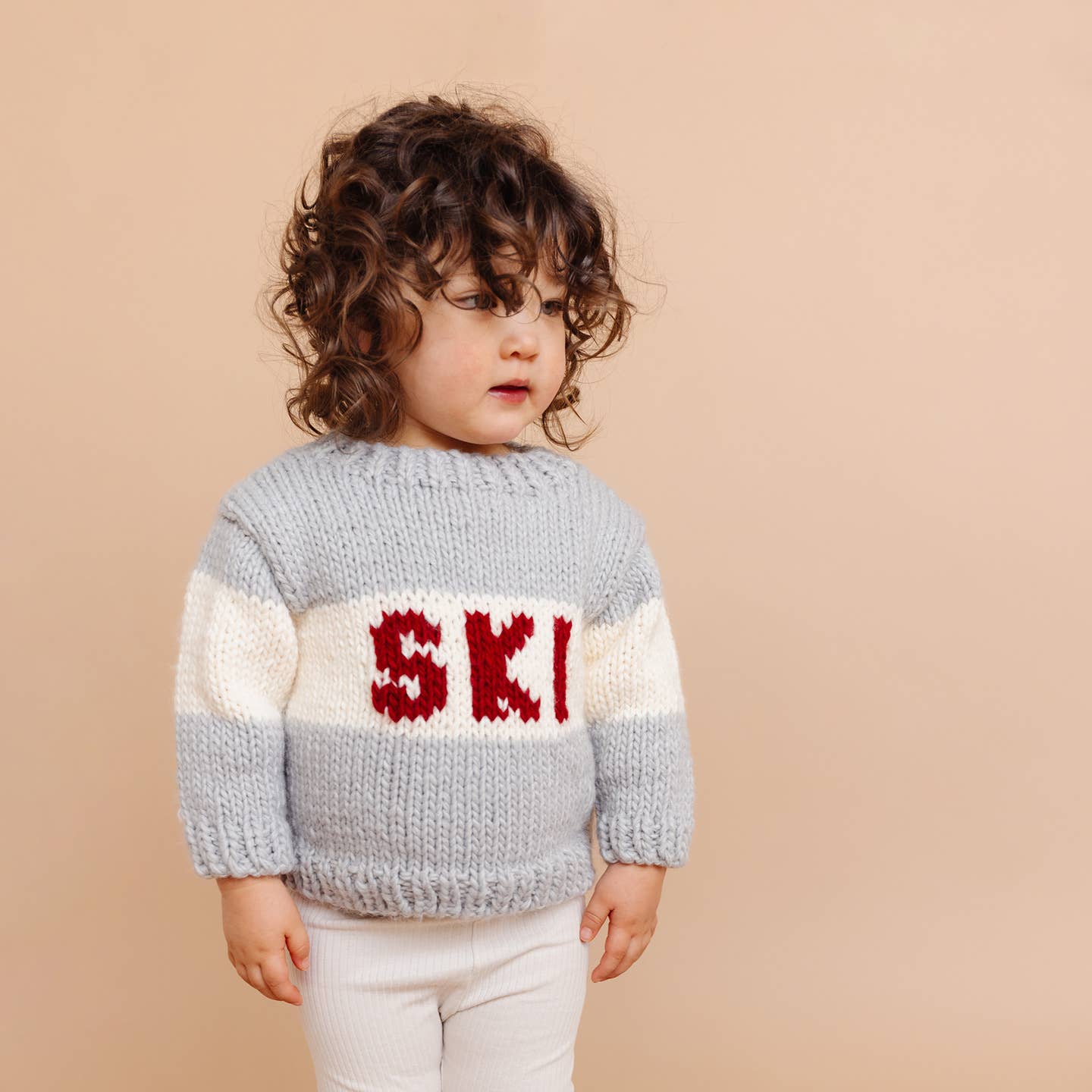 Bowie Grey Ski Kids Sweater