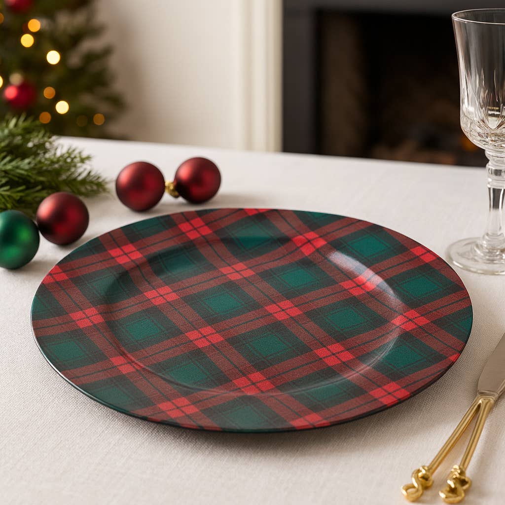 Holiday Plaid Charger Plate