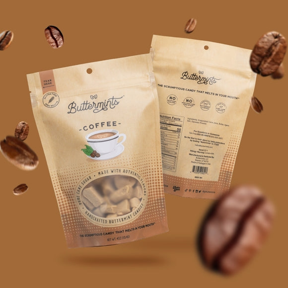 Coffee Buttermints blend the rich, bold flavor of freshly brewed coffee with creamy buttermint for a smooth, comforting treat. Each bite offers the perfect balance of sweetness and coffee goodness, without the caffeine jitters.
Details:
Ingredients: Evaporated Cane Juice, Butter, Agave, Salt, Espresso Powder.