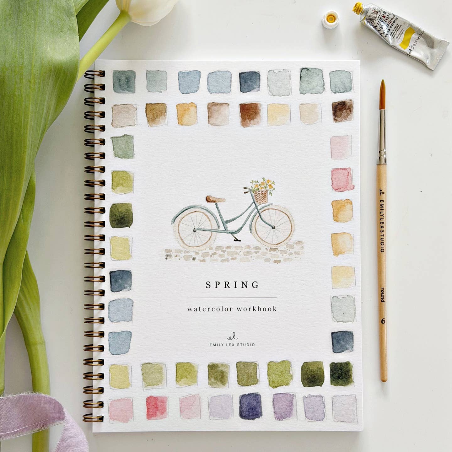 The Spring Watercolor Workbook provides just the right amount of instructions and relaxing fun to pick up a paintbrush to start watercoloring your favorite garden items today.
The idea for the Watercolor Workbooks started with kids in mind. Simple outlined sketches they could paint with watercolors just like with crayons in a coloring book.