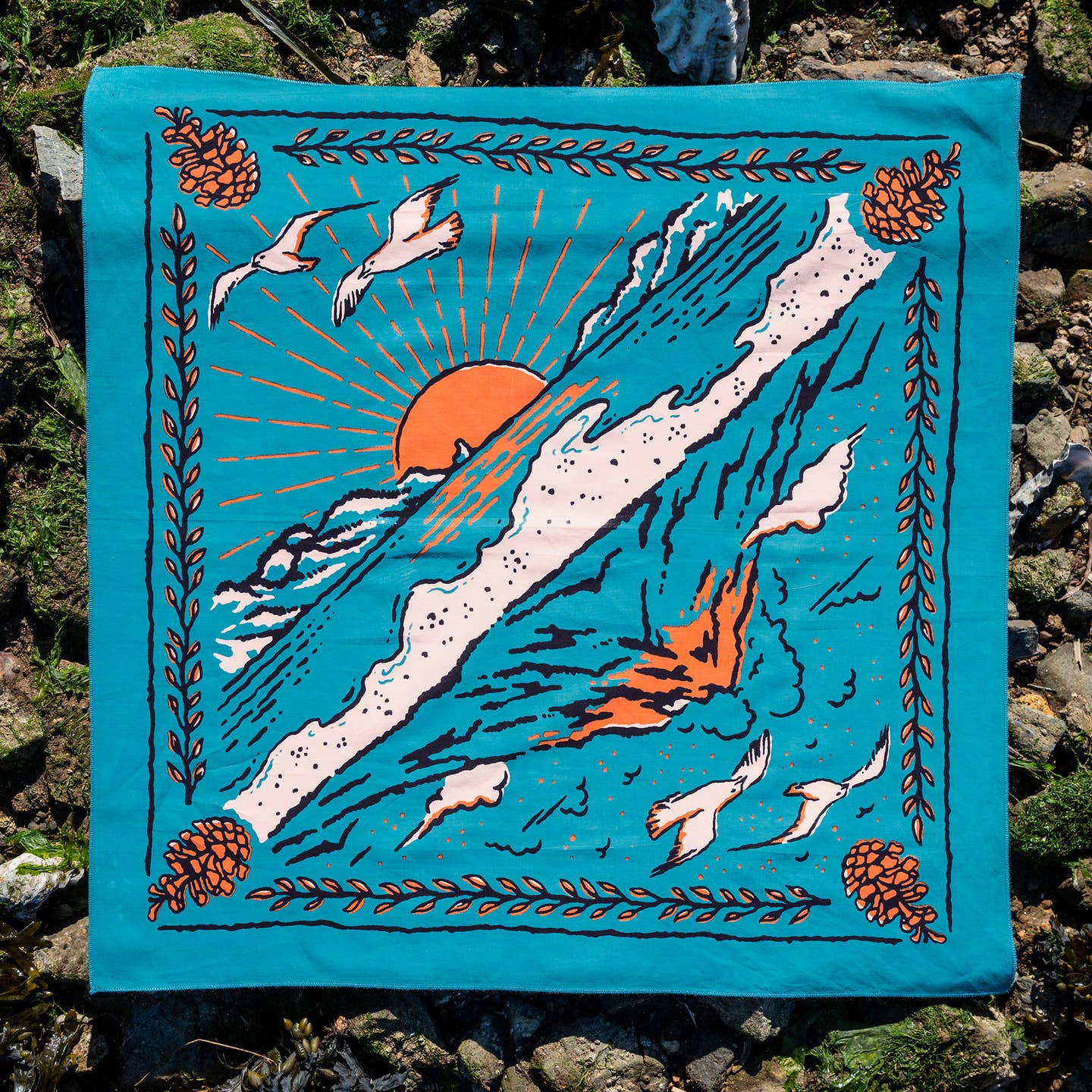 Unleash your love for what Mother Nature offers with "Volcano and Sea", the organic cotton bandana that's good for both you and the environment. Made with 100% certified organic cotton, this versatile bandana is perfect for accessorizing while reducing your carbon footprint. Embrace this beautiful take on summer energy with “Volcano and Sea.”
Artist: Fahrenno Asnawan (Yogyakarta, Indonesia)
10% Goes To: Wahli Indonesia