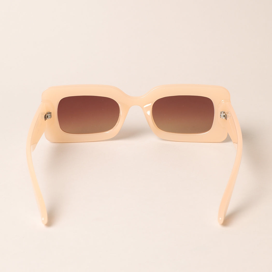 Women's Bold Rectangular Sunglasses - 12 Color Choices