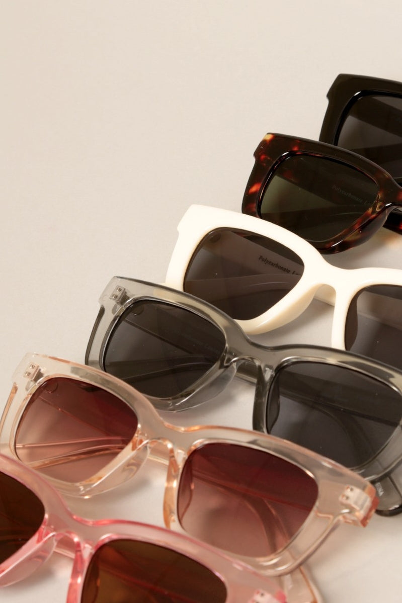 Women's Rectangular Sunglasses - 12 Color Choices