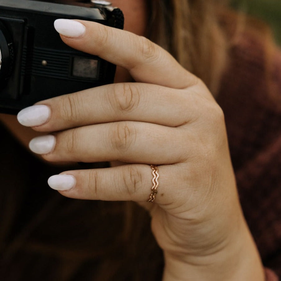 Stevie Gold Filled Wave Ring - Mauve Jewelry Co.