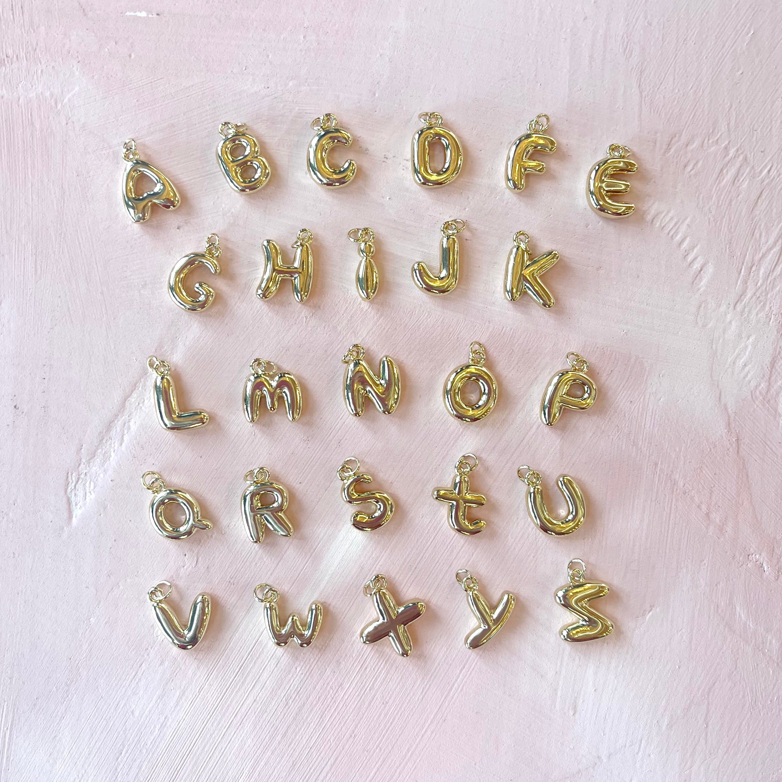 Gold Balloon Letter Charms