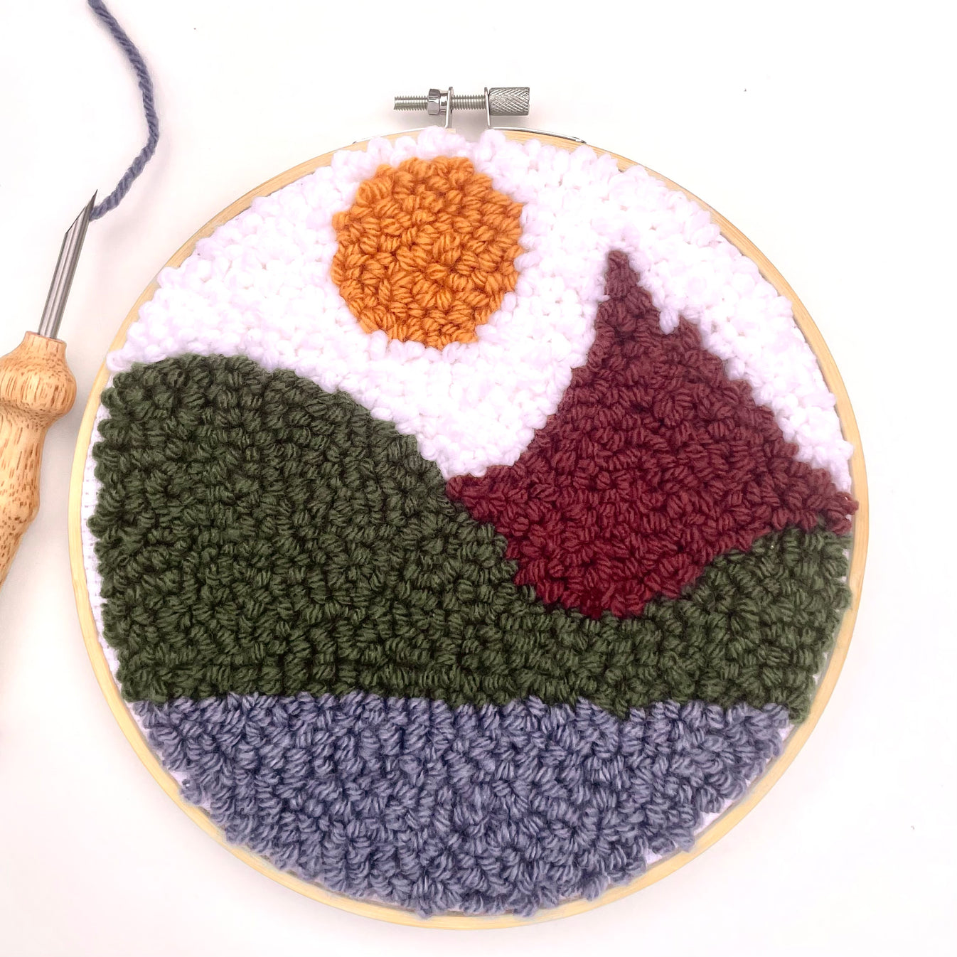 8" Yarn Punch Embroidery DIY Kit