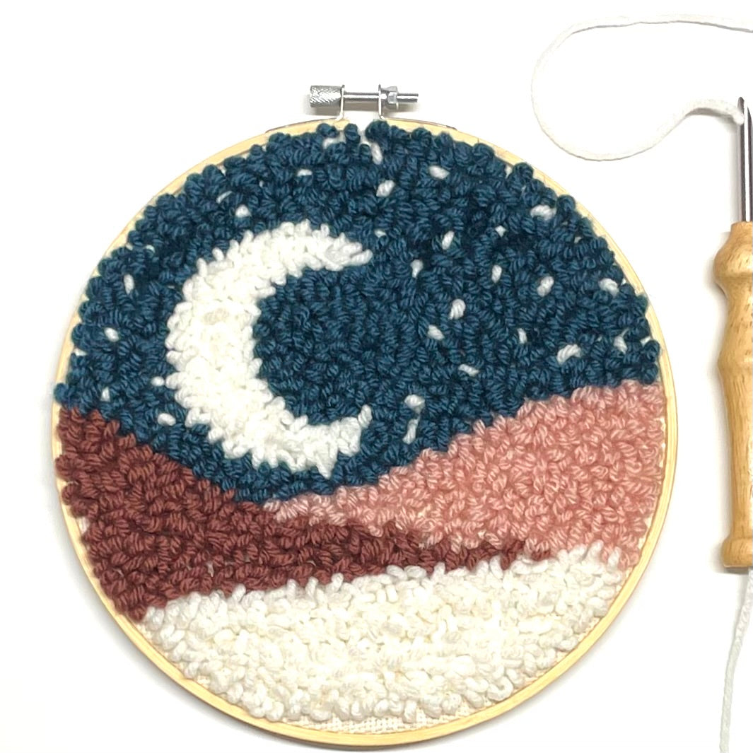 8" Yarn Punch Embroidery DIY Kit
