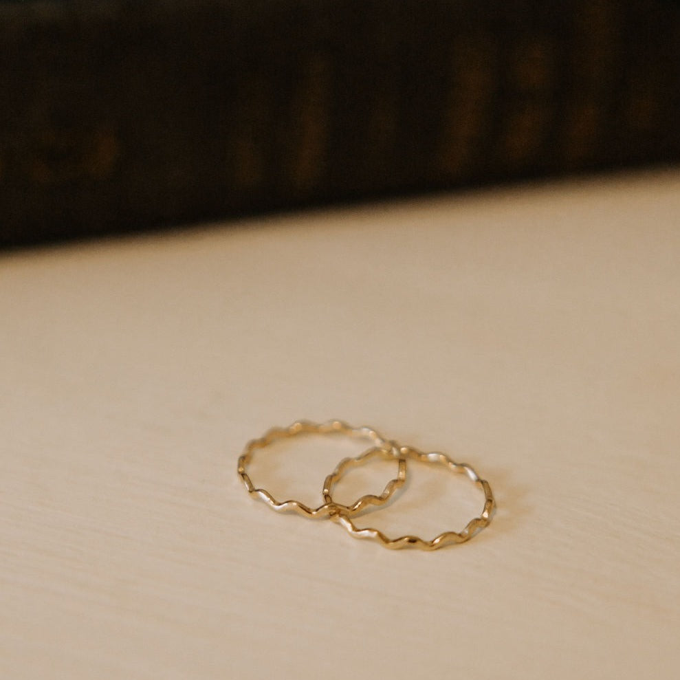 Stevie Gold Filled Wave Ring - Mauve Jewelry Co.
