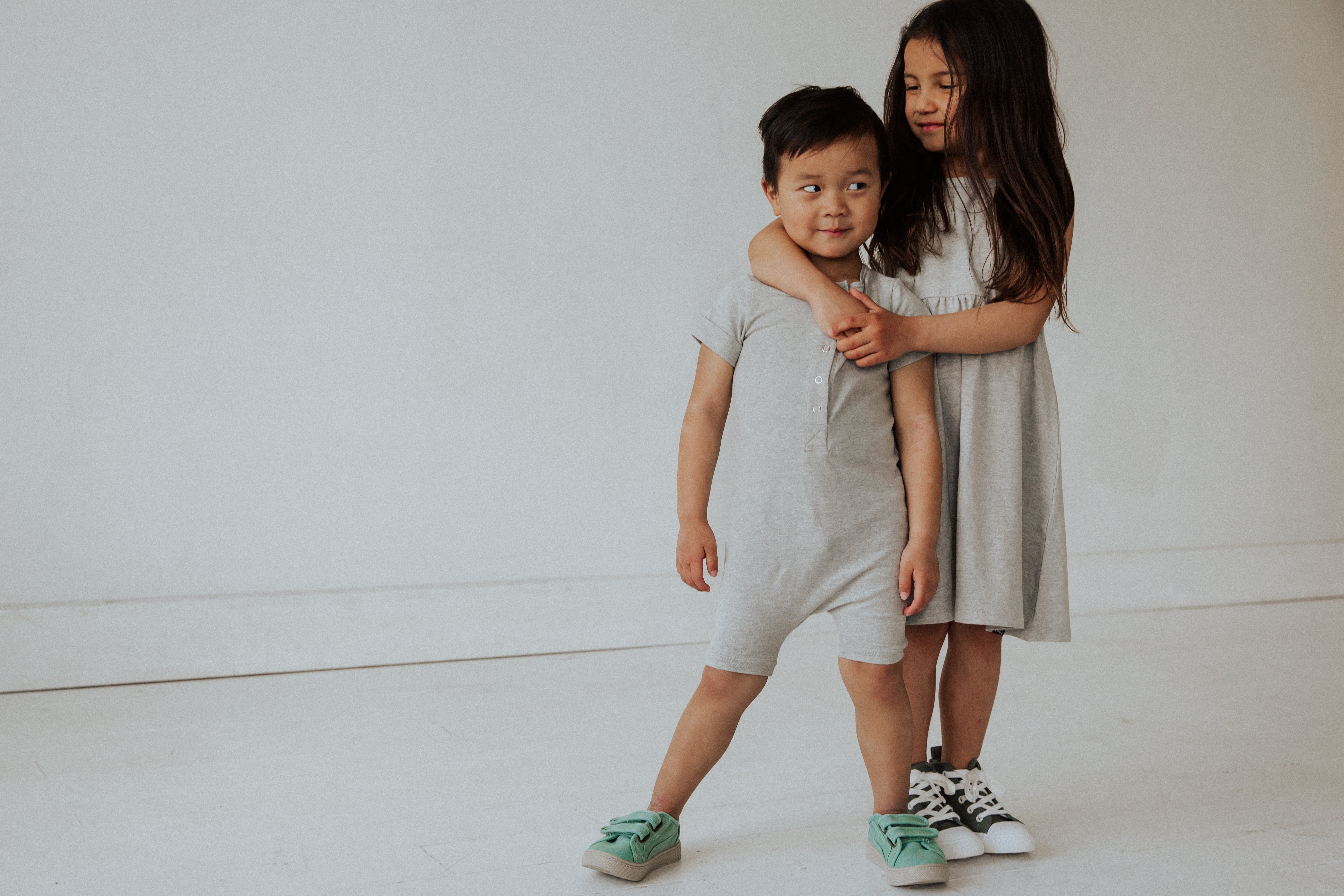 Essentials Rag Romper - 'Heather Gray'