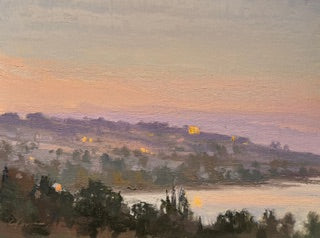 Bear Lake Shore at Sunset - Original Painting - Road Trip Art Show