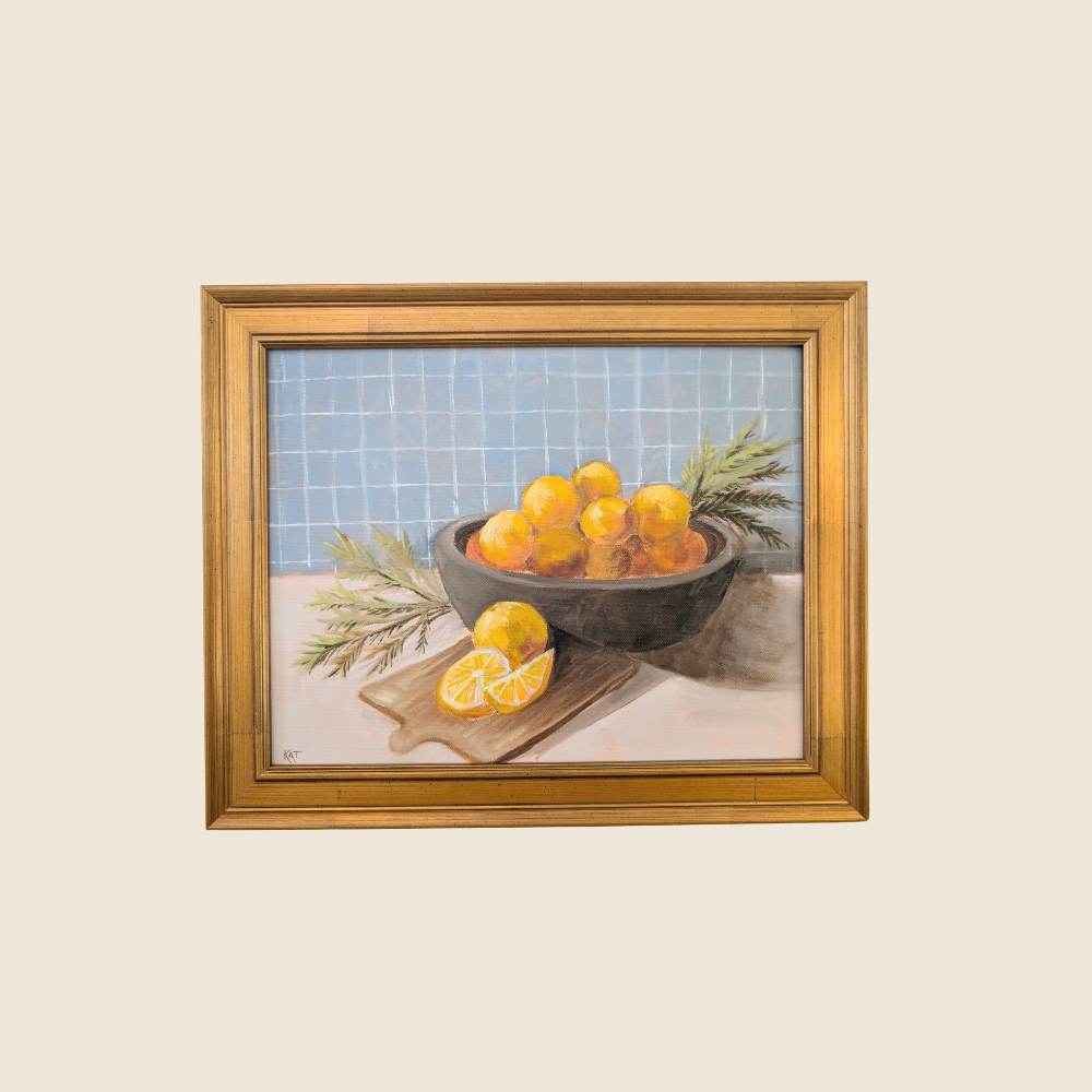 Oranges and Rosemary - Original Painting - Flourish Art Show