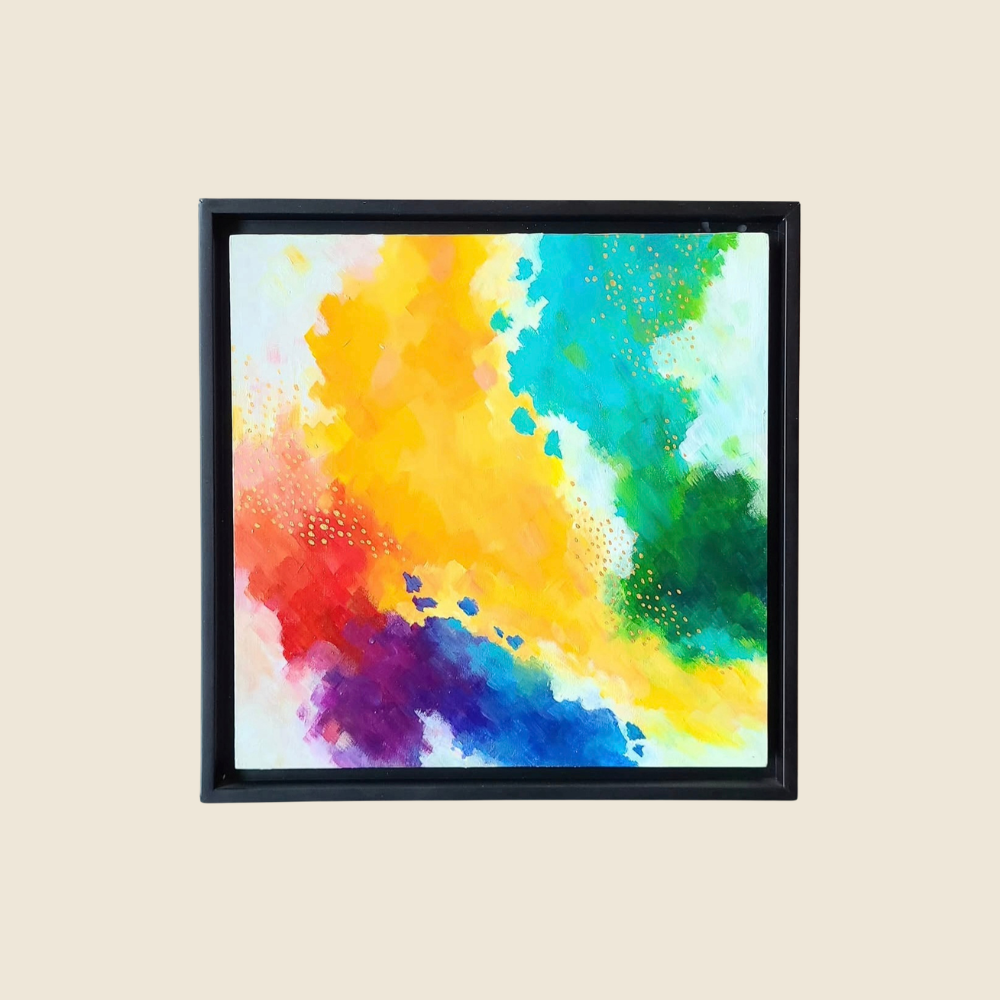 Original Painting - Brush Strokes of bright color: Red, Yellow, Blues, Greens, Purples