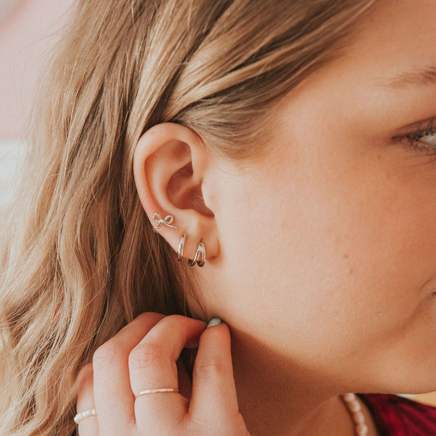 Ella Bow Studs - Mauve Jewelry Co.
