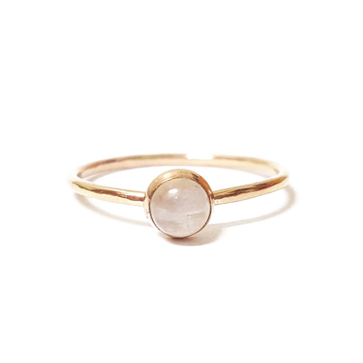 Medium Moonstone Stacking Ring in Gold
