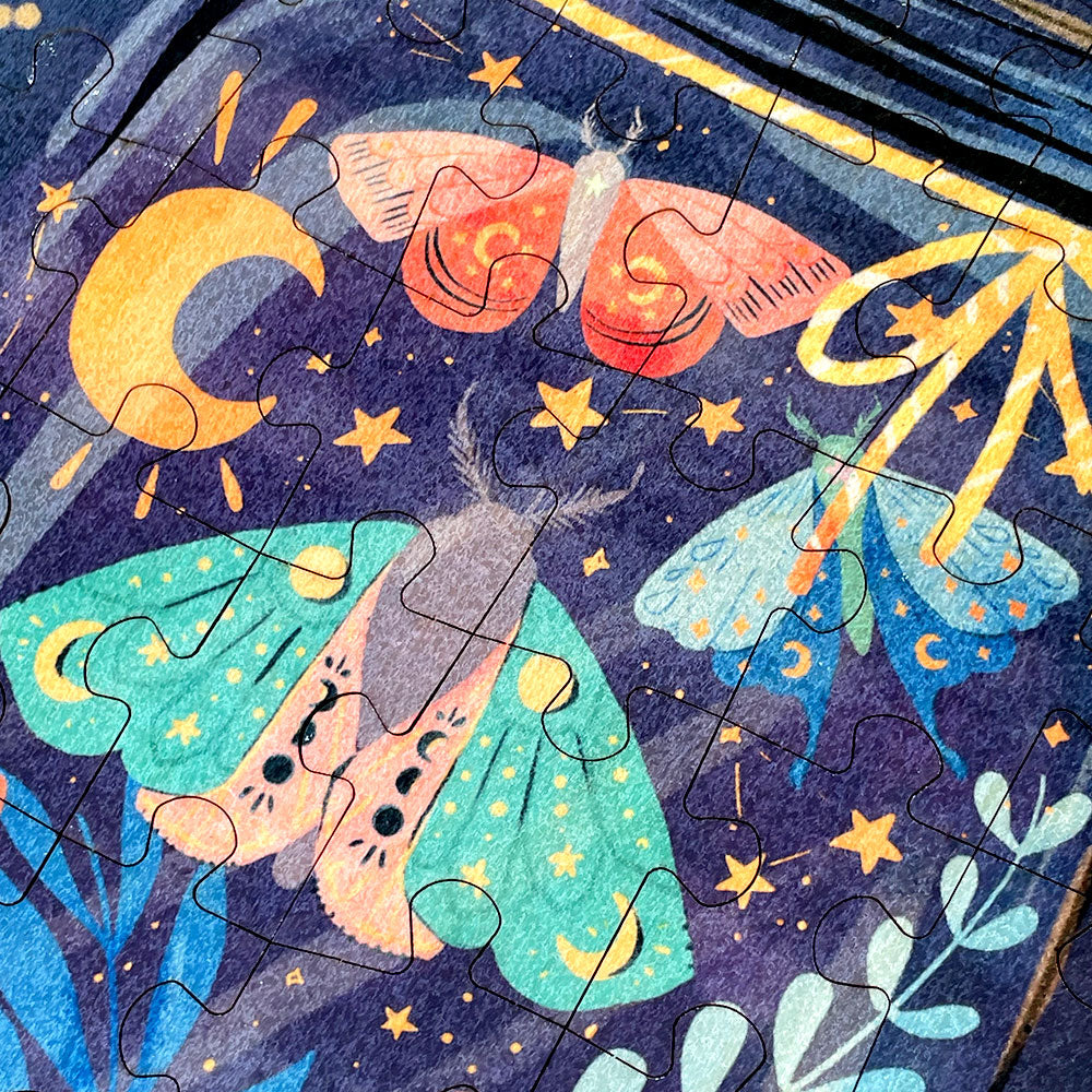 Mystic Moths Wood Puzzle