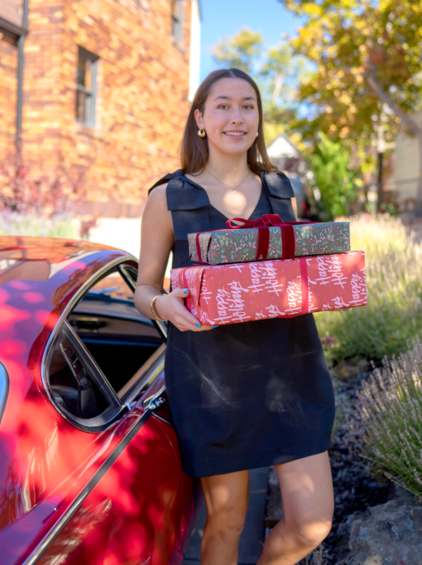 Alani Bow Trapeze Mini Dress