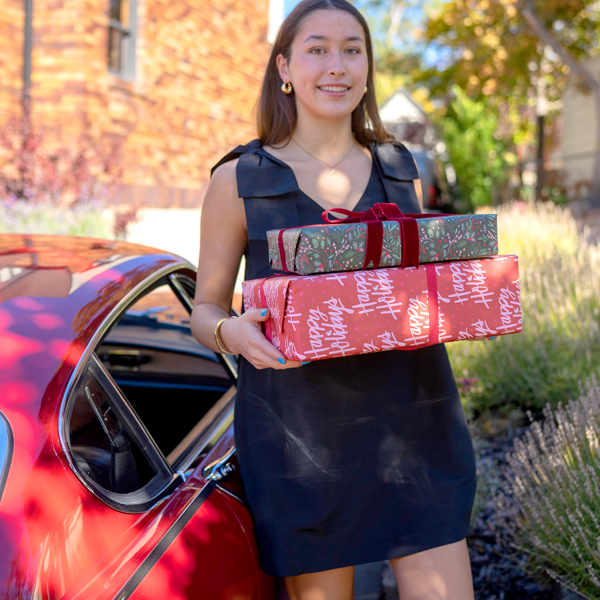 Alani Bow Trapeze Mini Dress