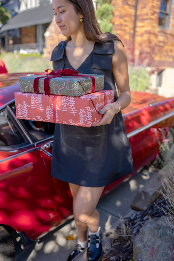 Alani Bow Trapeze Mini Dress