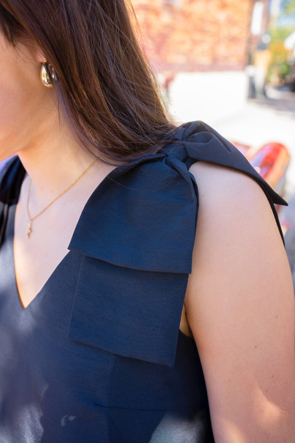 Alani Bow Trapeze Mini Dress